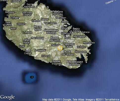 map: Christianity in Malta