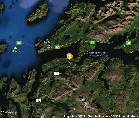 map: Fishing on the Saltstraumen