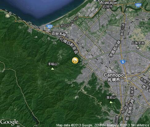 map: Hot Springs in Sapporo