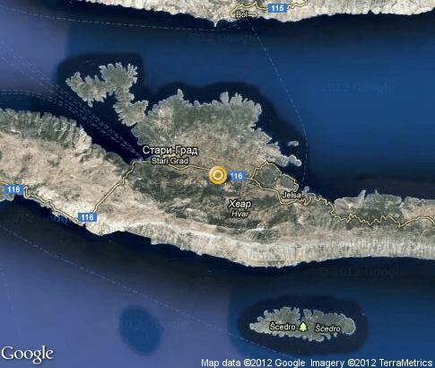 map: Hvar island 