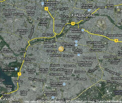 map: Indian wedding in Hyderabad