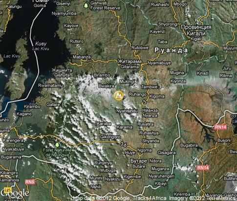 map: Landscape of Rwanda