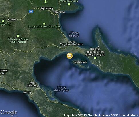 map: Sailing in Halkidiki