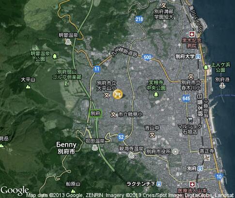 map: Shopping in Beppu