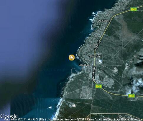 地图: Gansbaai, Shark Cage Diving