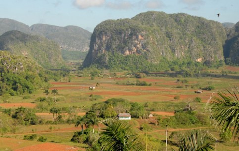 The Vinales valley is famous for huge limestone round-shaped formations – mogotes, mineral water springs, botanical garden and plantations of the world’s best tobacco