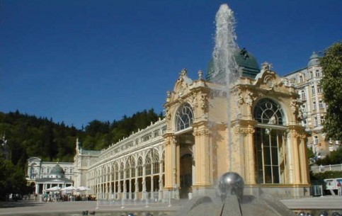 Mariánské Lázně is a spa resort in Bohemia. Wonderful quiet garden-town with buildings in classicism and empire style, with graceful pavilions and colonnades