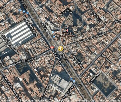 map: La Rambla, Barcelona