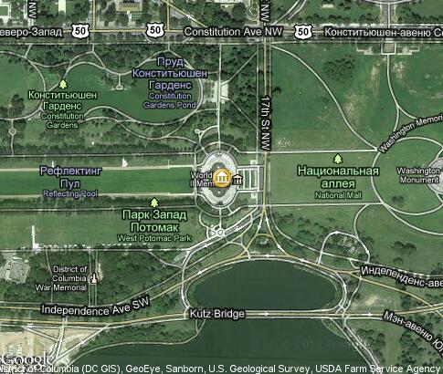 map: National World War II Memorial